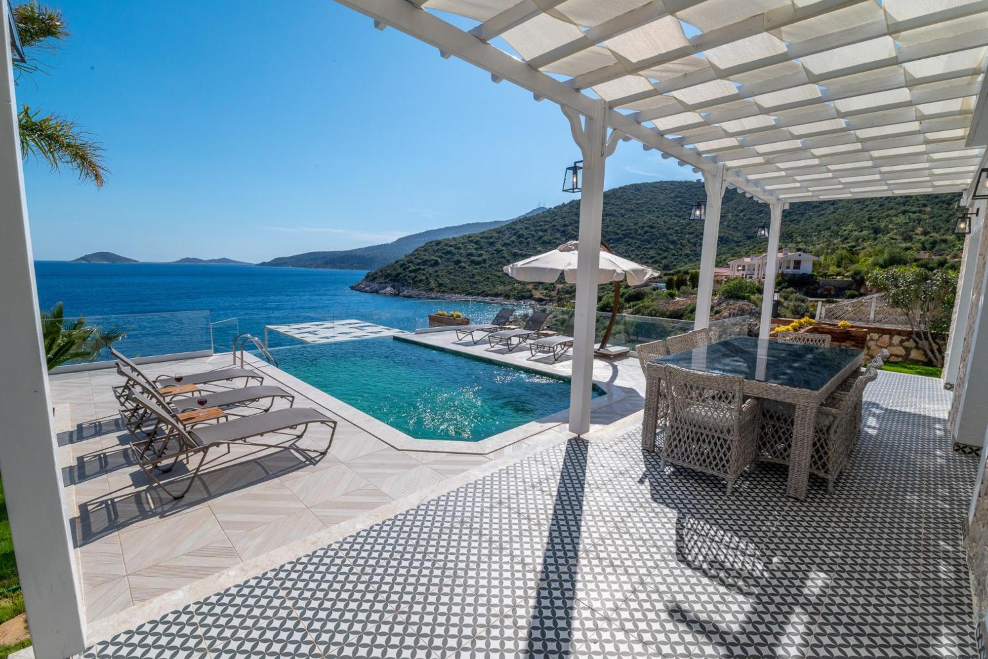 Beachfront White Villa With Private Swimming Pool คัลคัน ภายนอก รูปภาพ